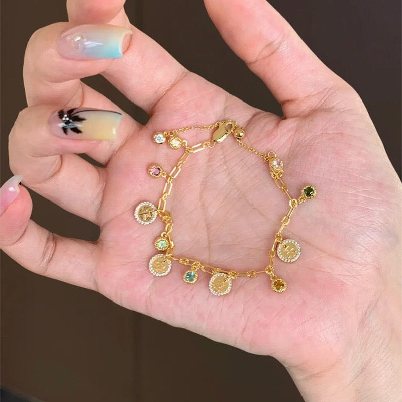 Vintage Design Tourmaline Star Bracelet Temperament Niche Fashion Bracelet Gift For Wife