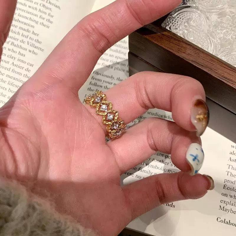 Lace Retro Open Ring