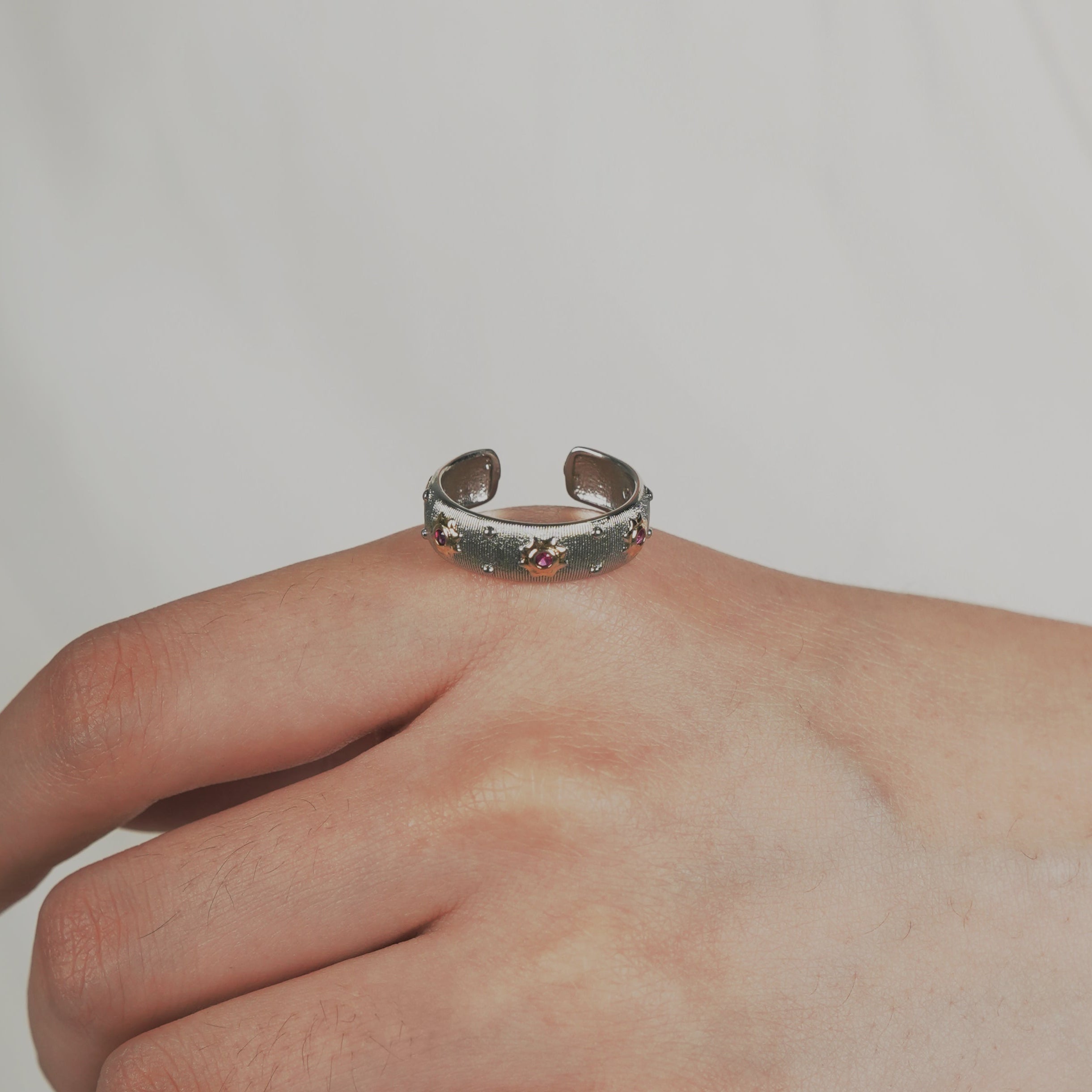 Vintage Zircon Sunflower Palace Ring