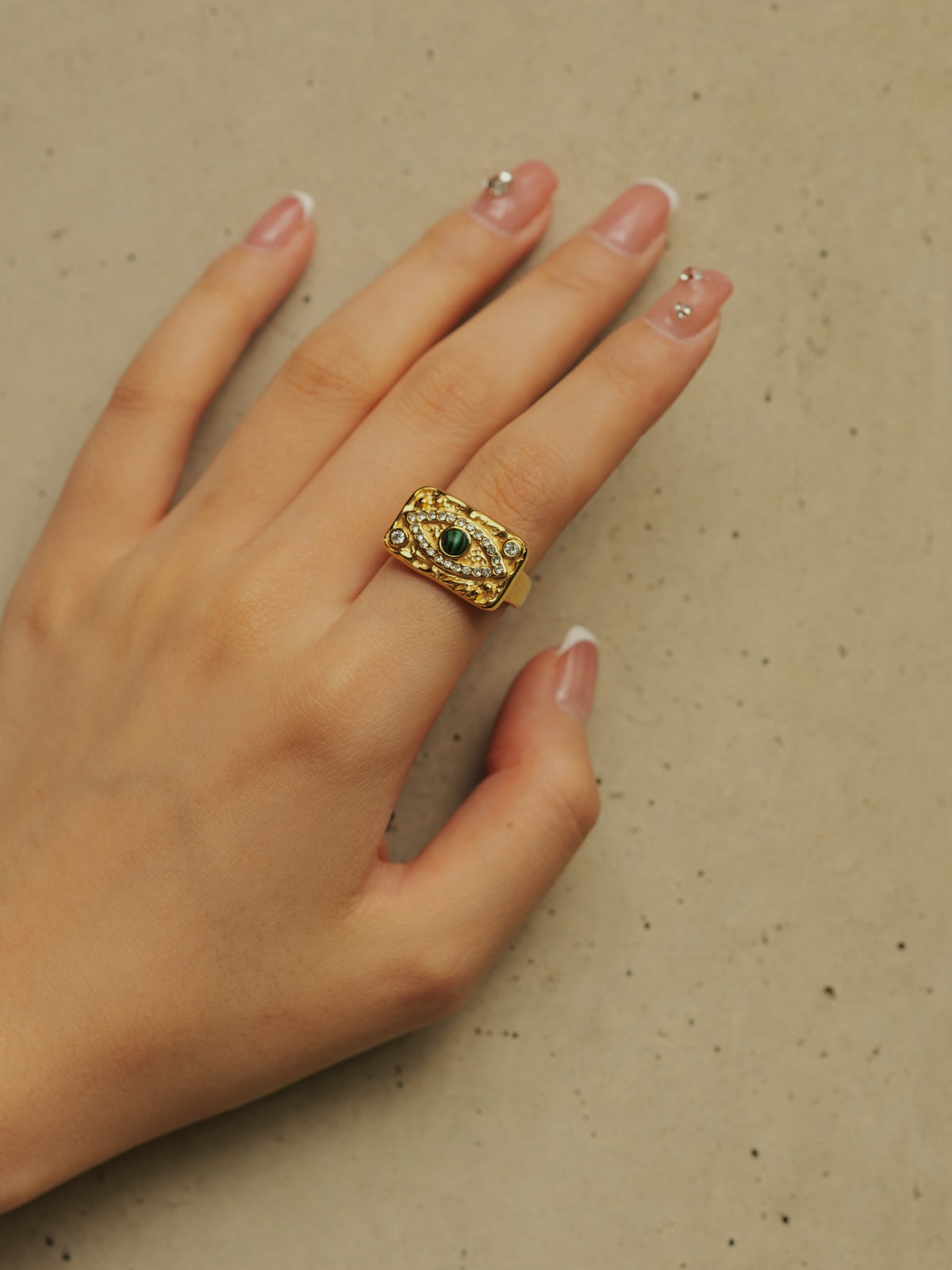 Evil Eye Protective Gold Ring