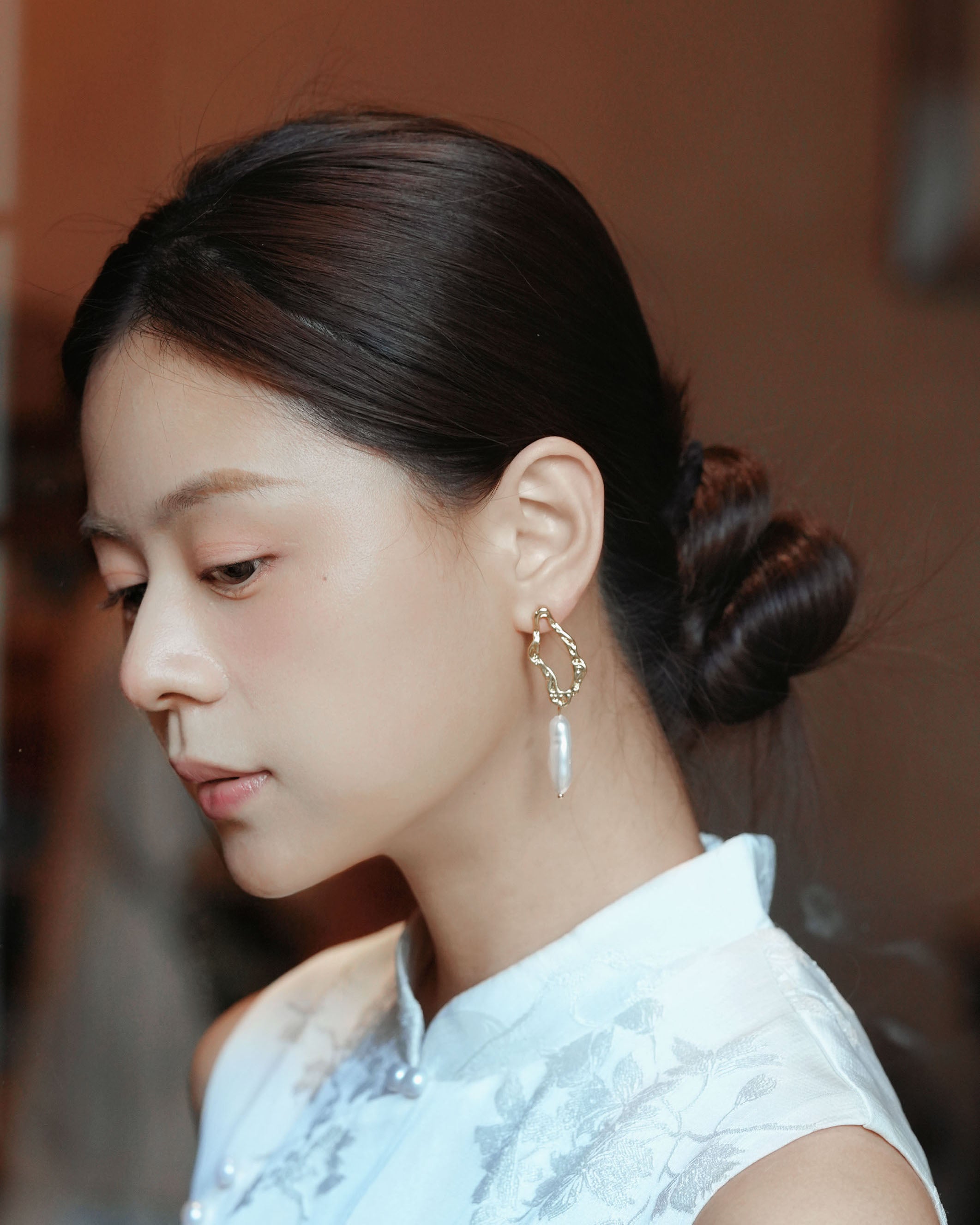 Baroque Freshwater Pearl Drop Earrings