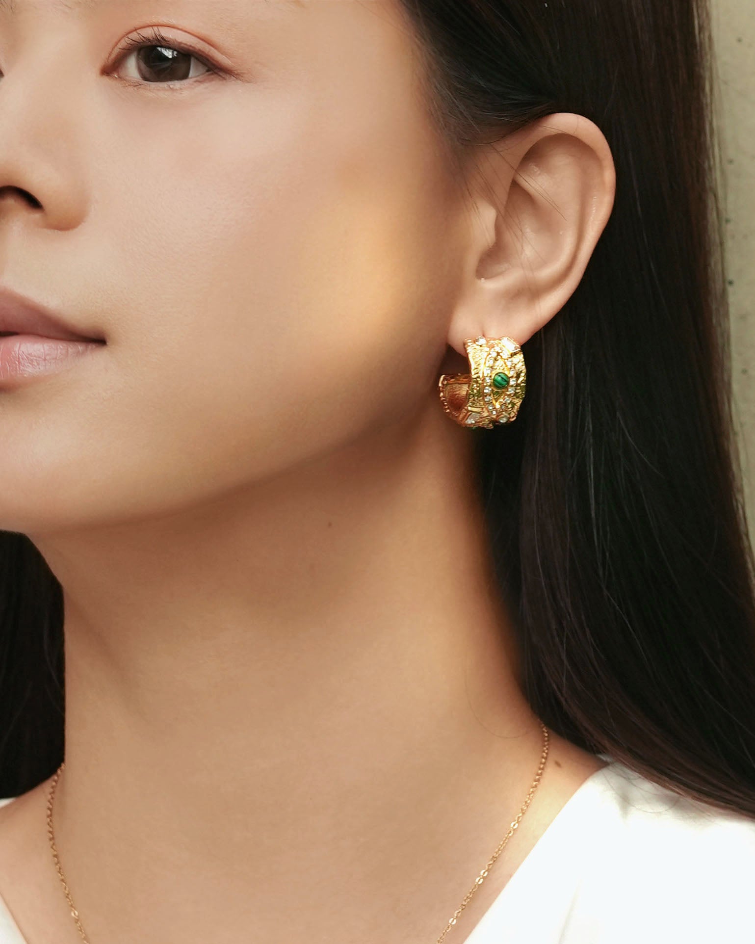 Evil Eye Protective Hoop Earrings