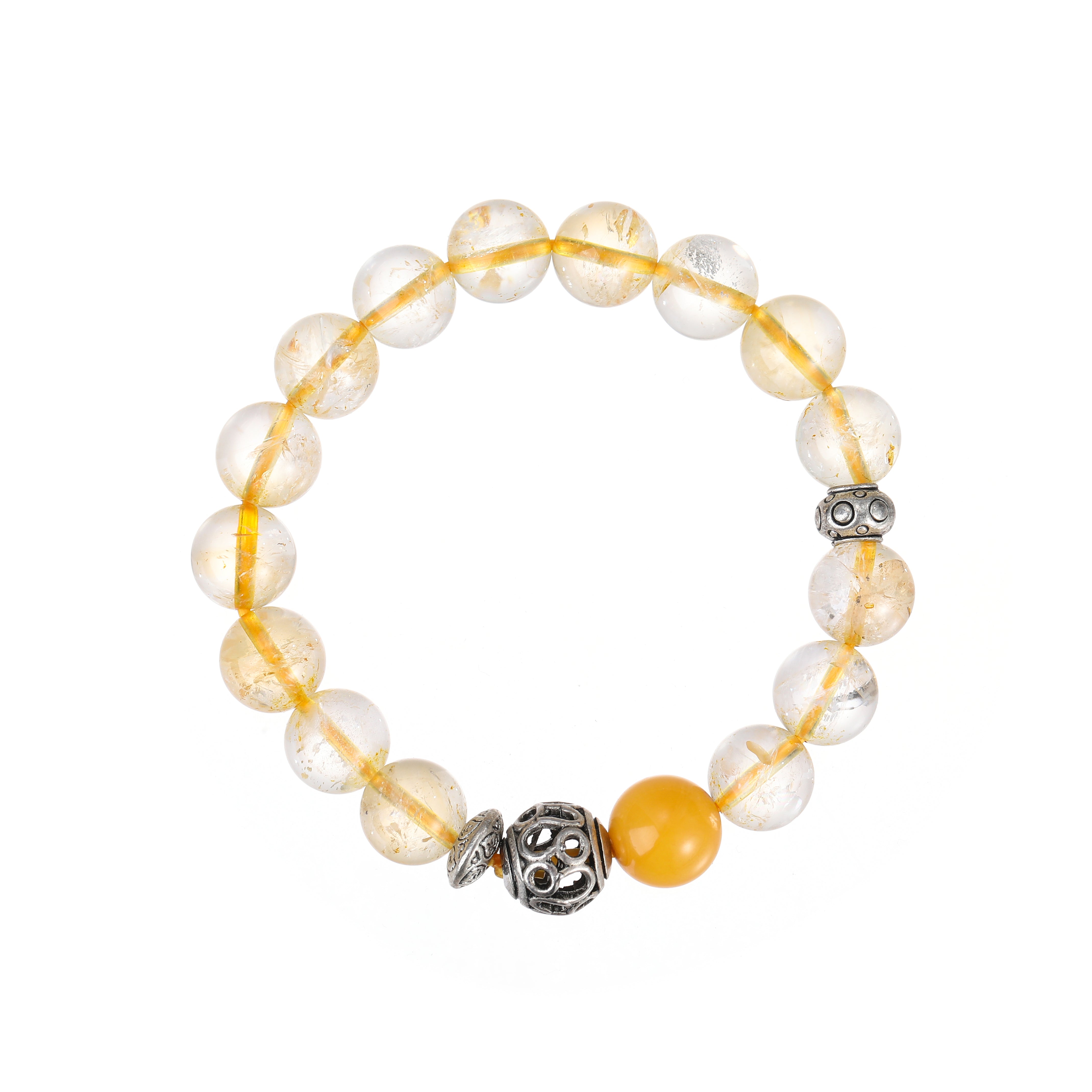 Natural Citrine & Mala Bracelet