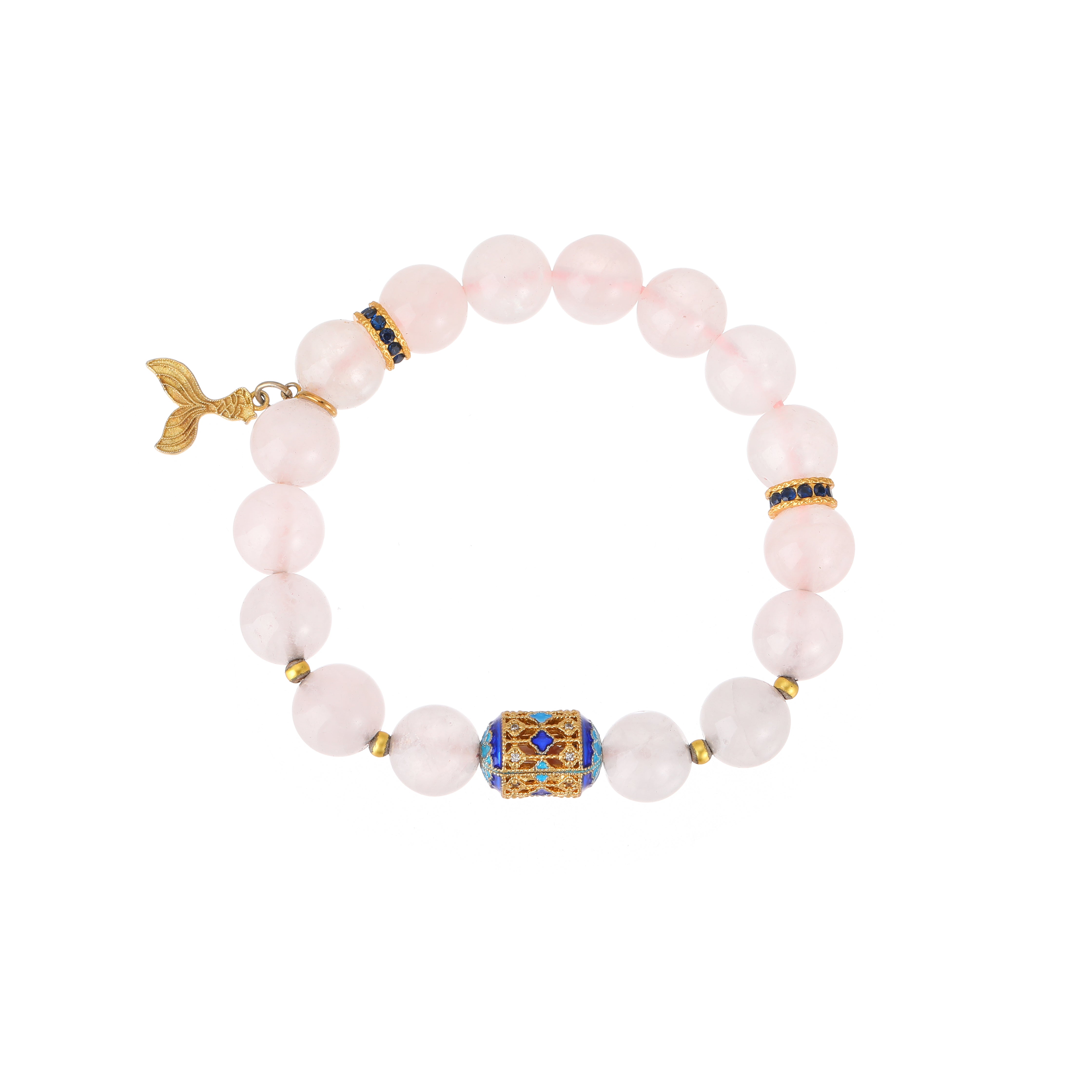 Natural Pink-Toned Hetian Jade Bracelet