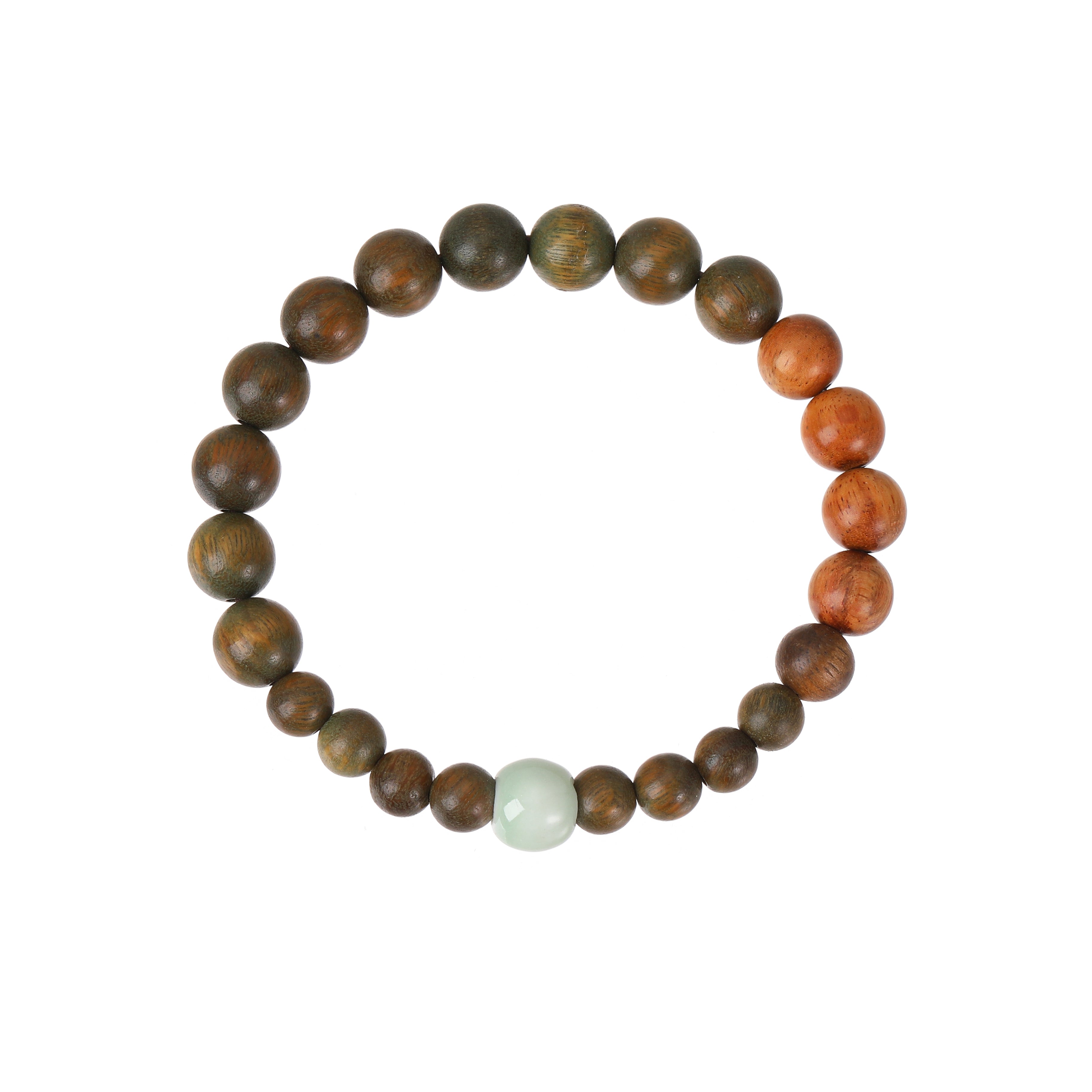 Forest Zen Natural Sandalwood Beaded Bracelet