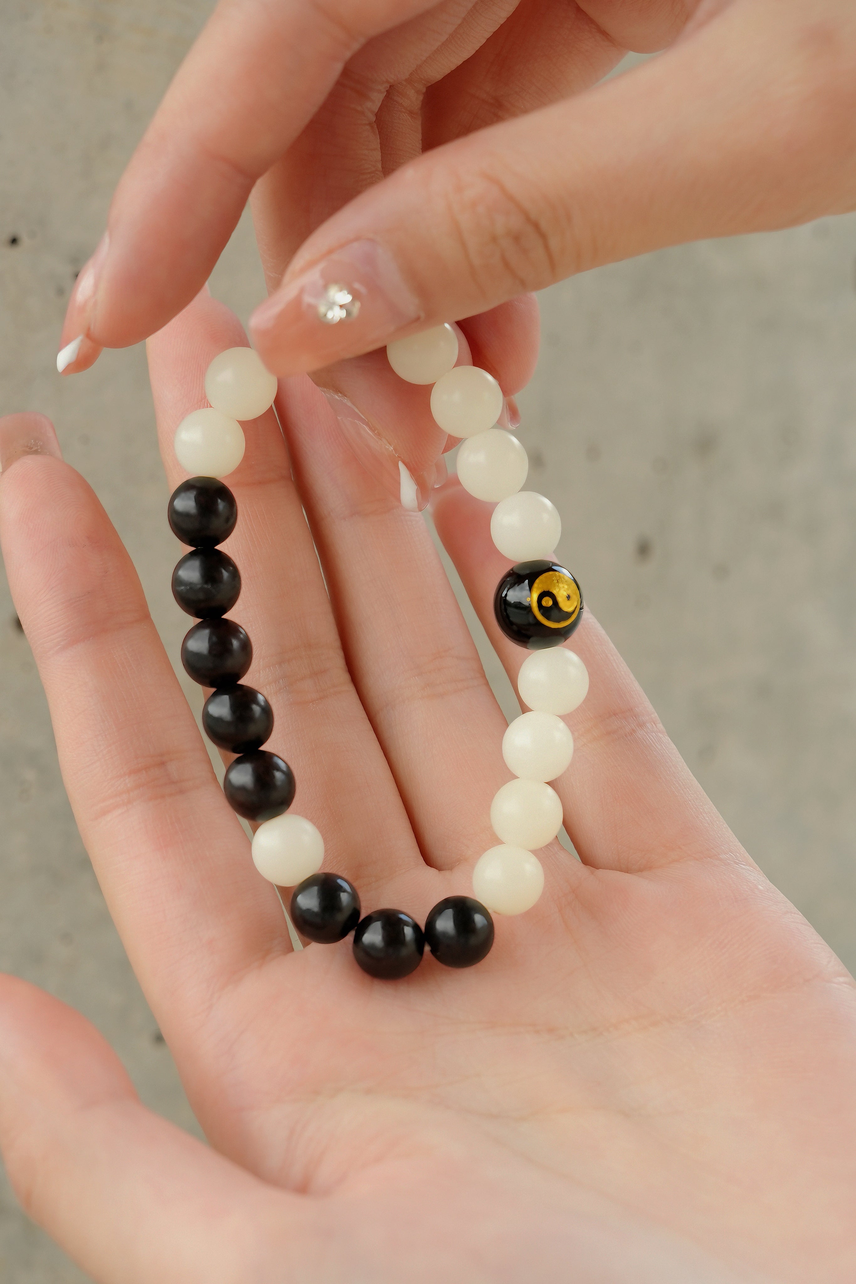 Ebony Wood & Bodhi Seed Zen Bracelet