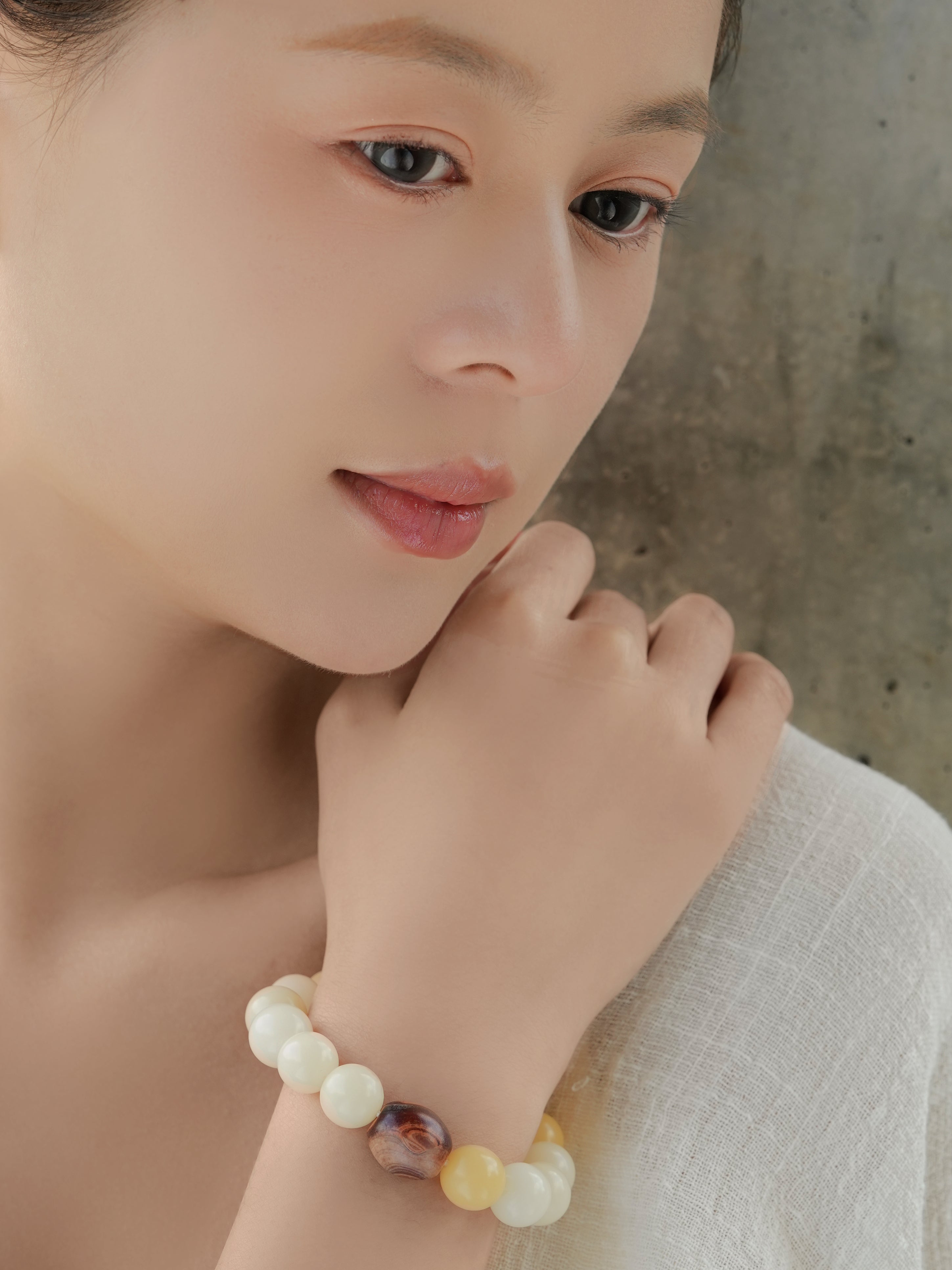 Natural Bodhi Seed & Dzi Bracelet