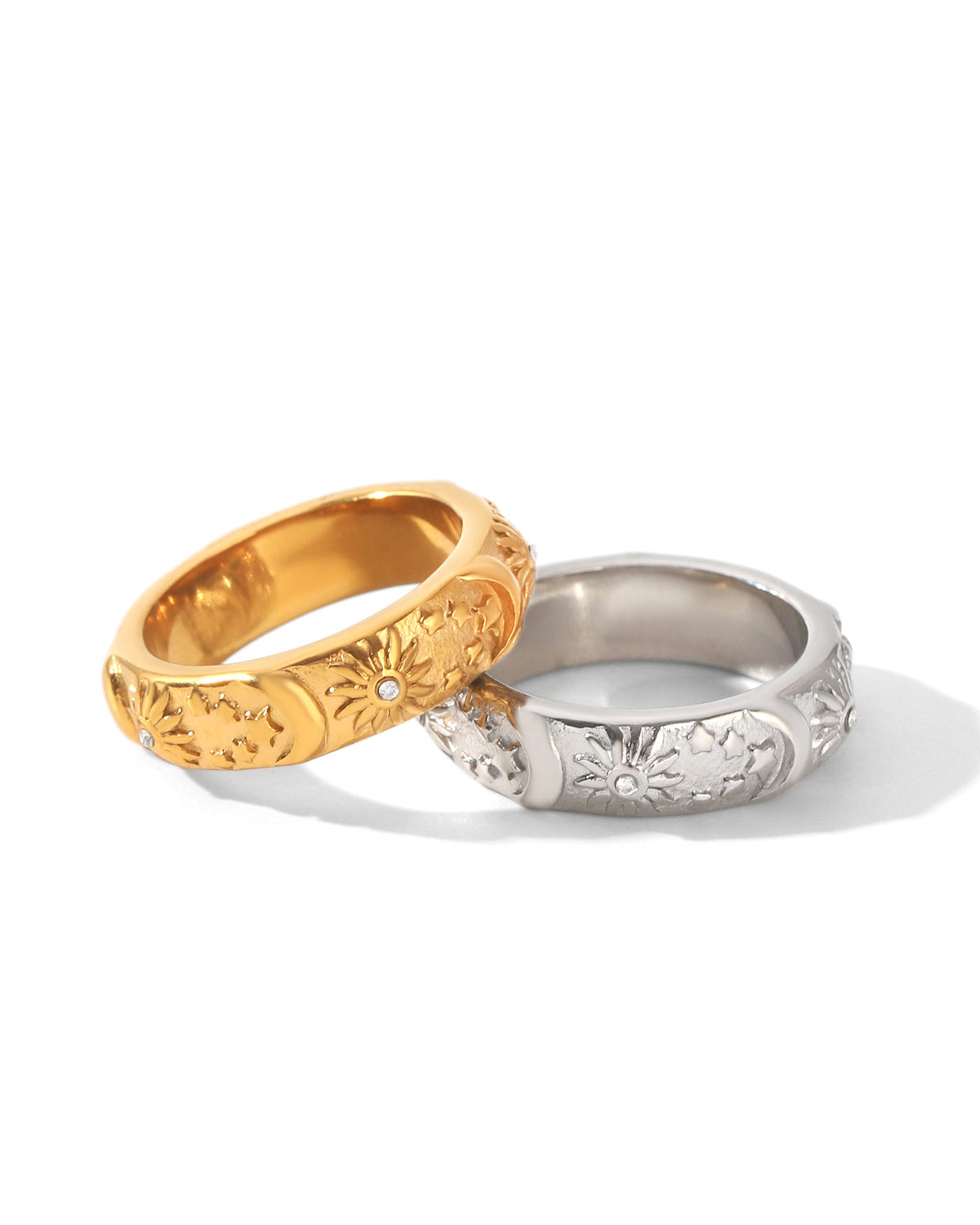 Vintage Sun & Moon Ring