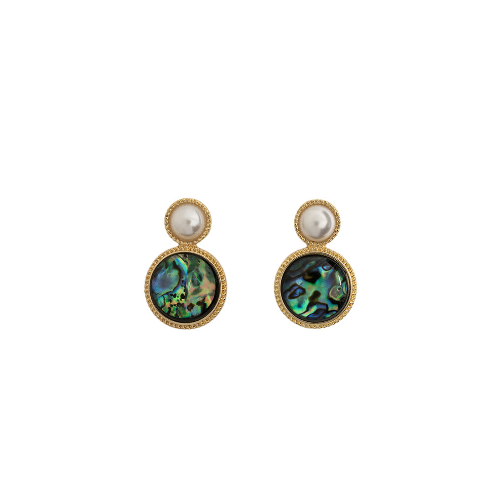 Subang Mutiara Abalone Berwarna Asli