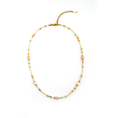 Holiday Style Colorful Pearl Necklace