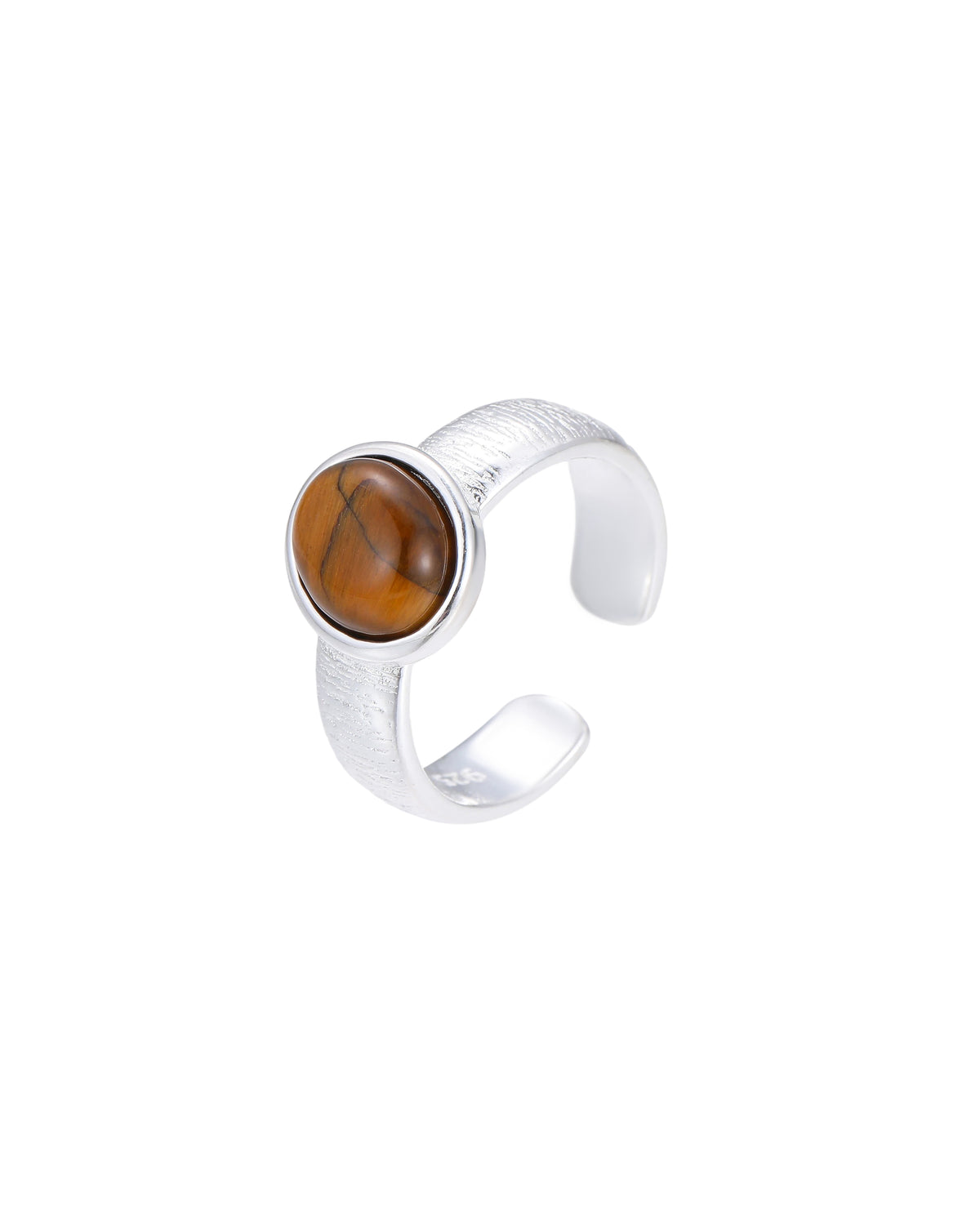 Tiger's Eye Matte Open Ring