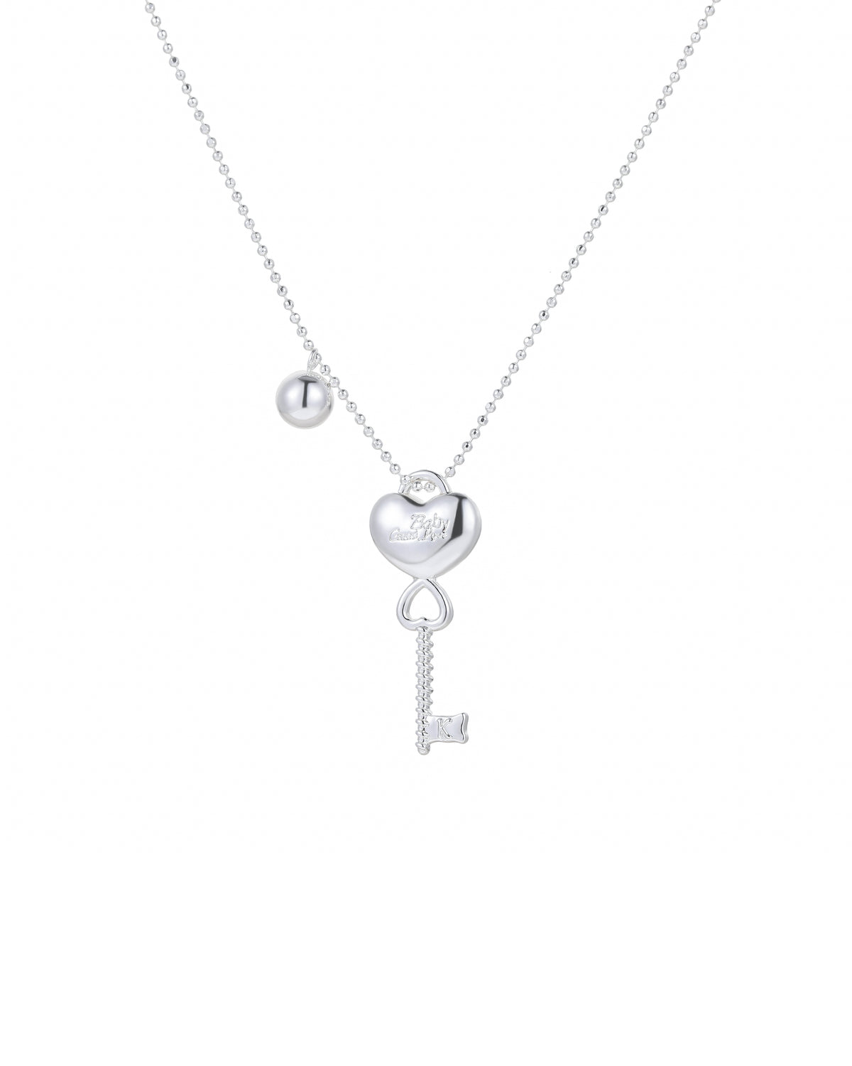 Key and Heart Long Sweater Necklace