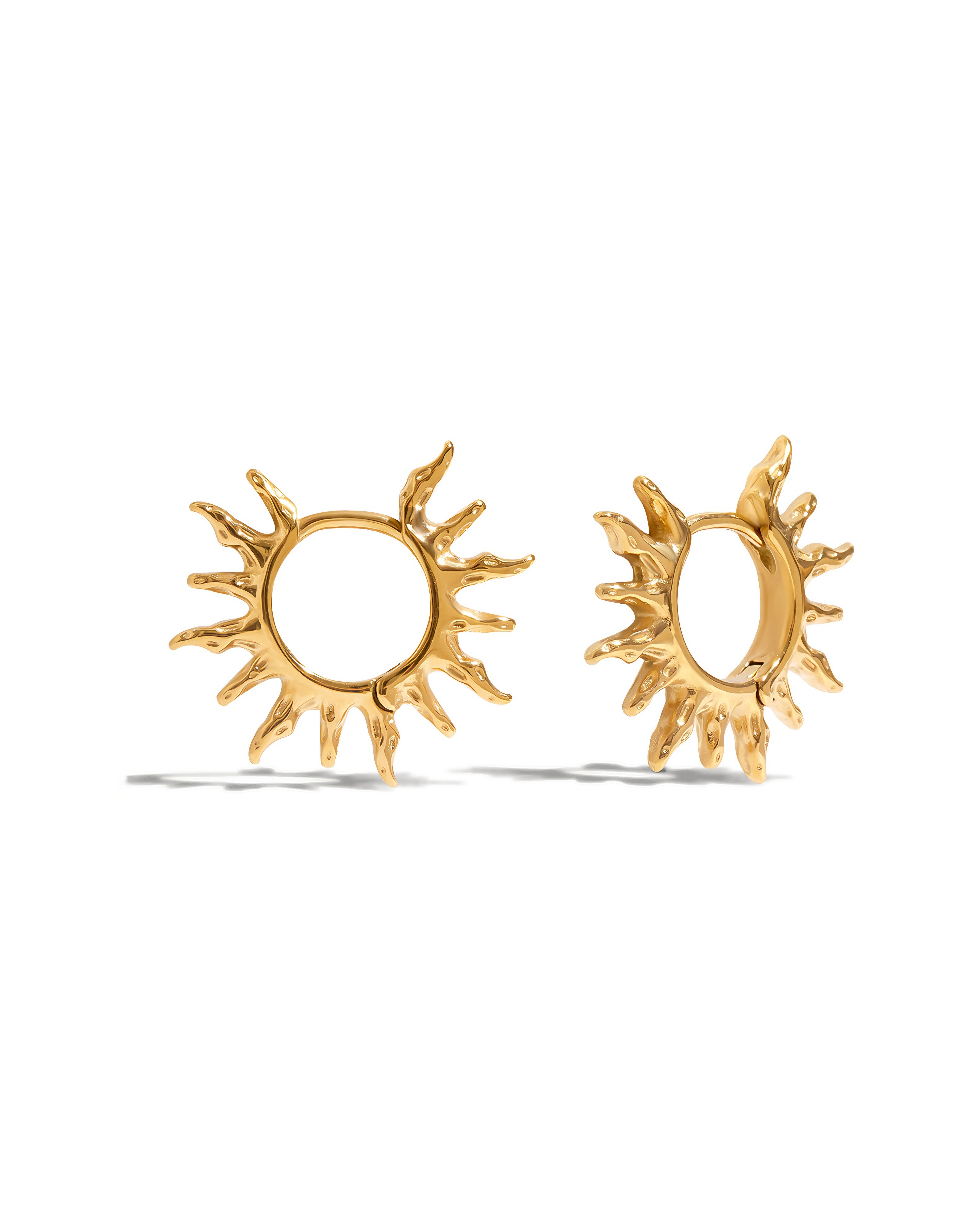 Sun Ray Huggie Hoop Earrings