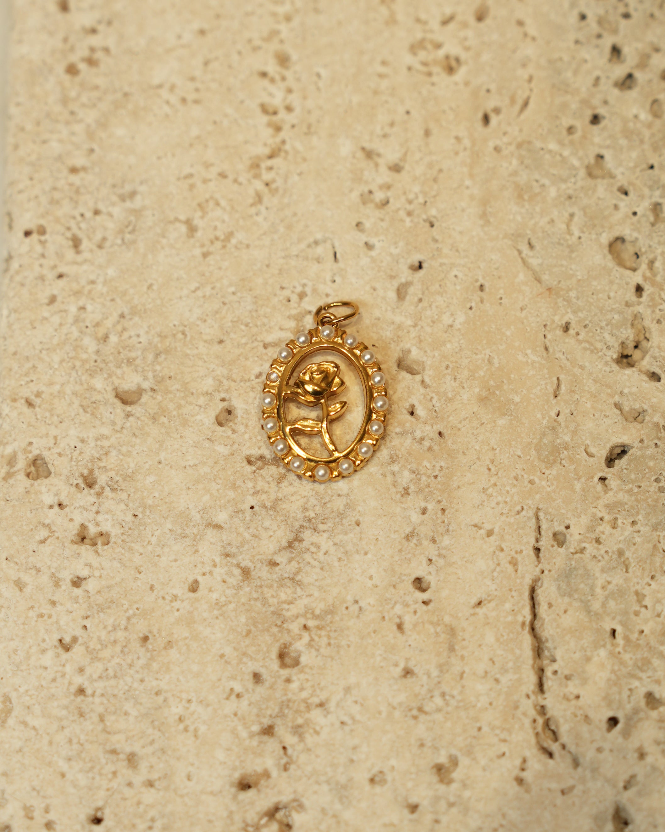 Sacred Rose & Pearl Pendant