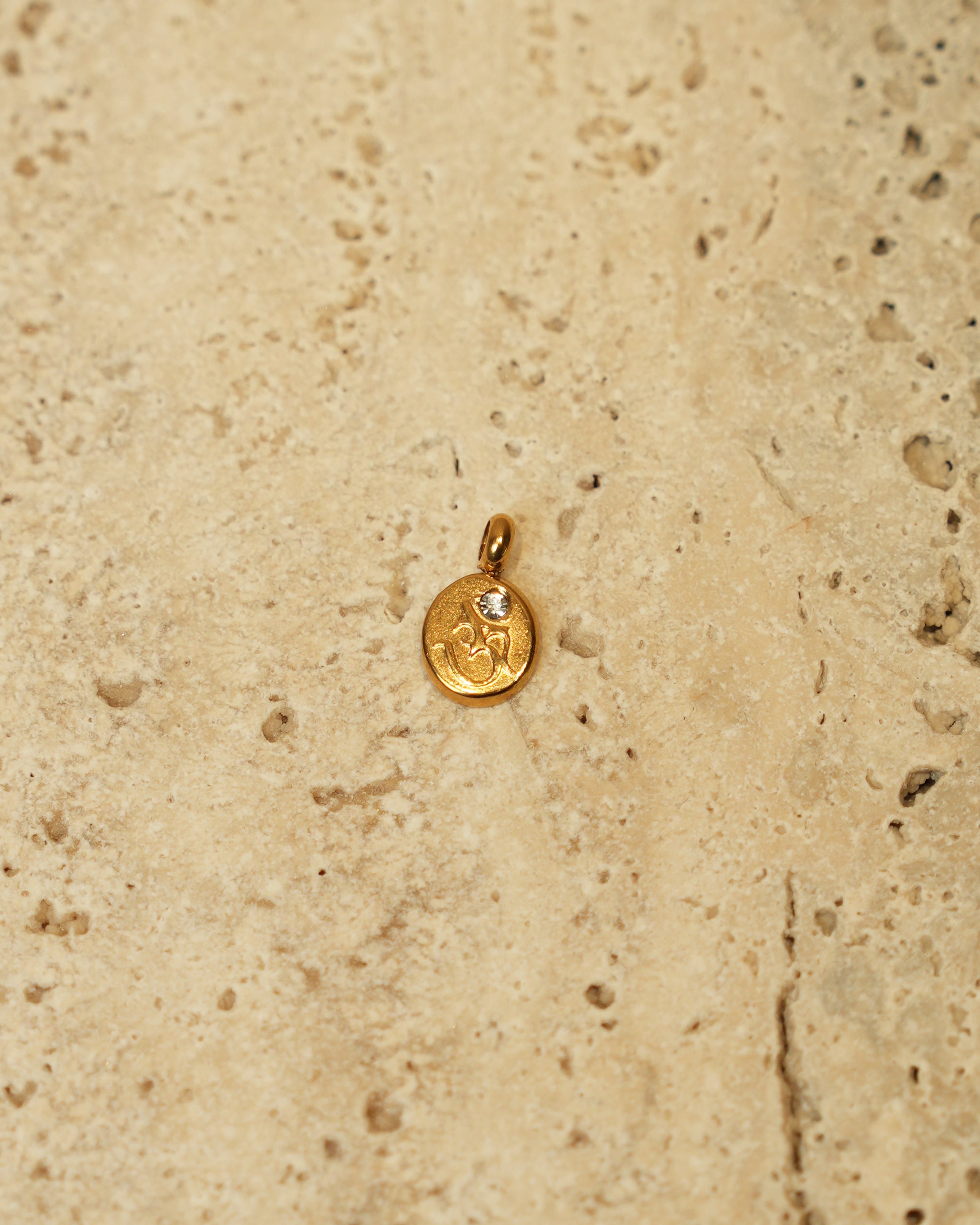 "Om" Sacred Symbol & Zircon Amulet