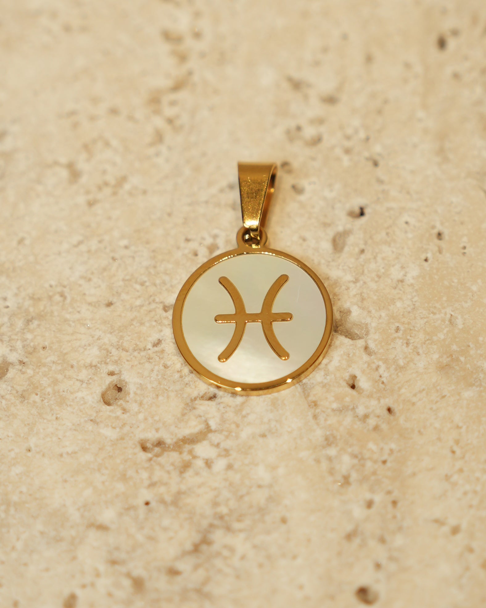 Pisces Zodiac Mother of Pearl Charm