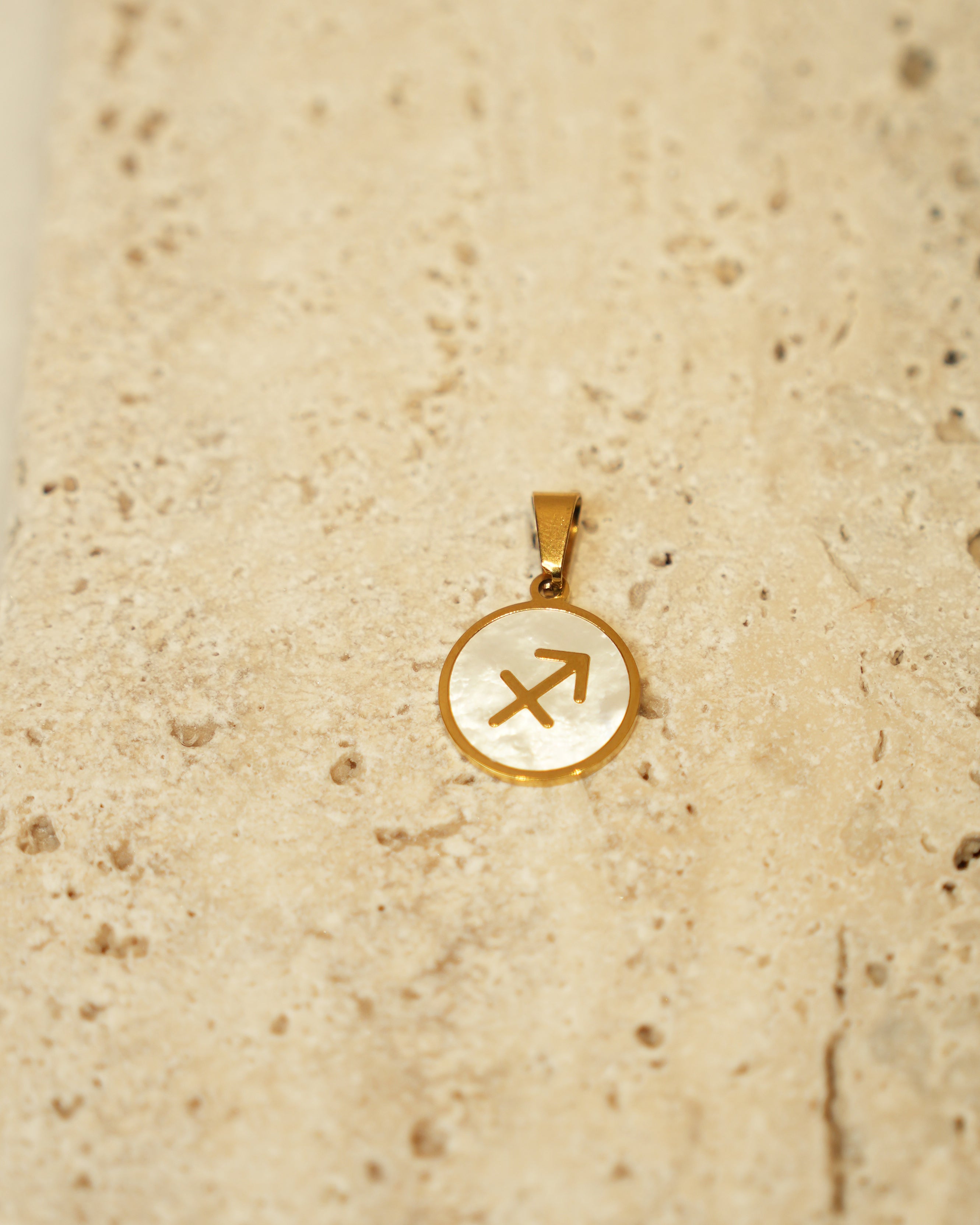 Sagittarius Zodiac Mother of Pearl Charm