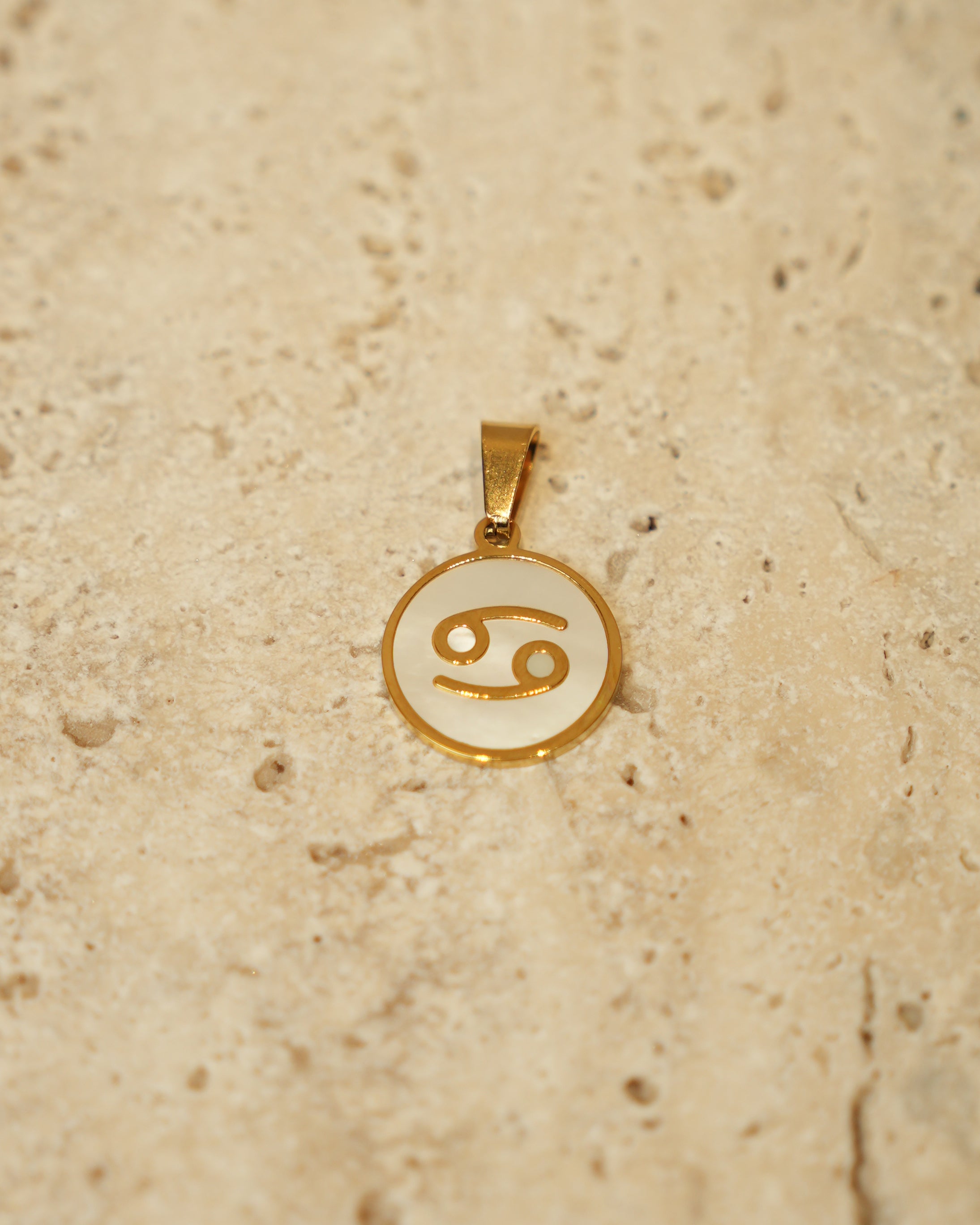 Cancer Zodiac Mother of Pearl Charm