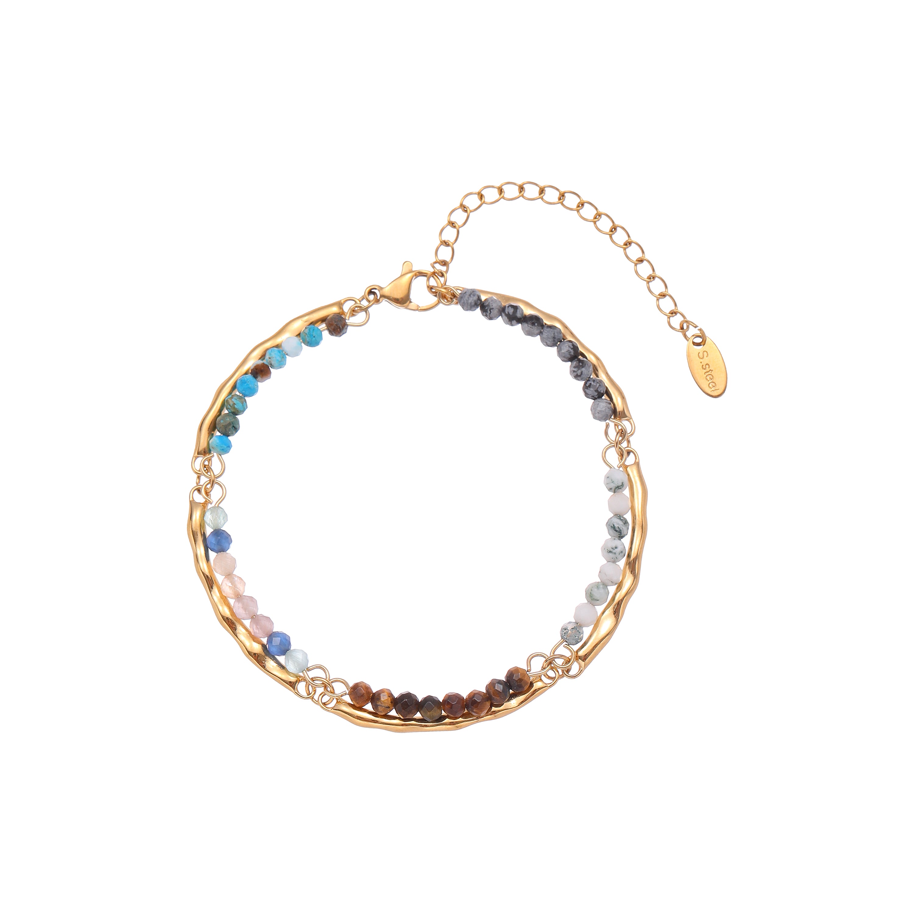 Multi-Gemstone Beaded Bracelet