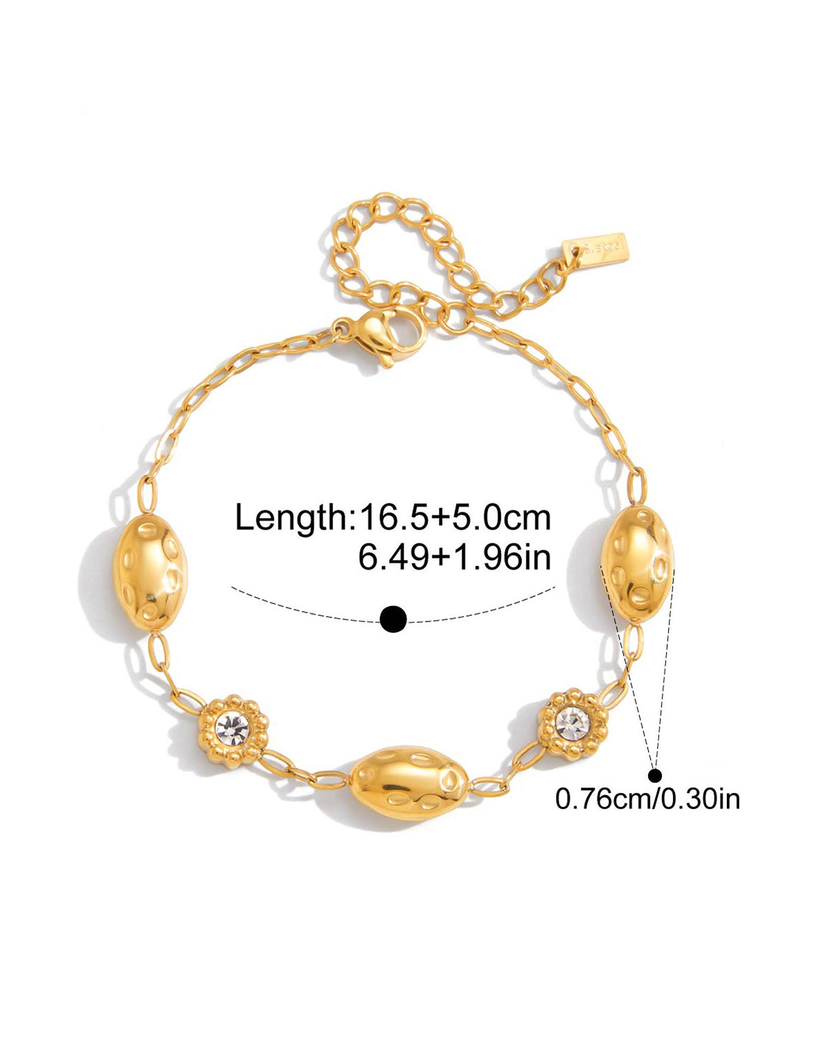 Zircon Flowers Bracelet