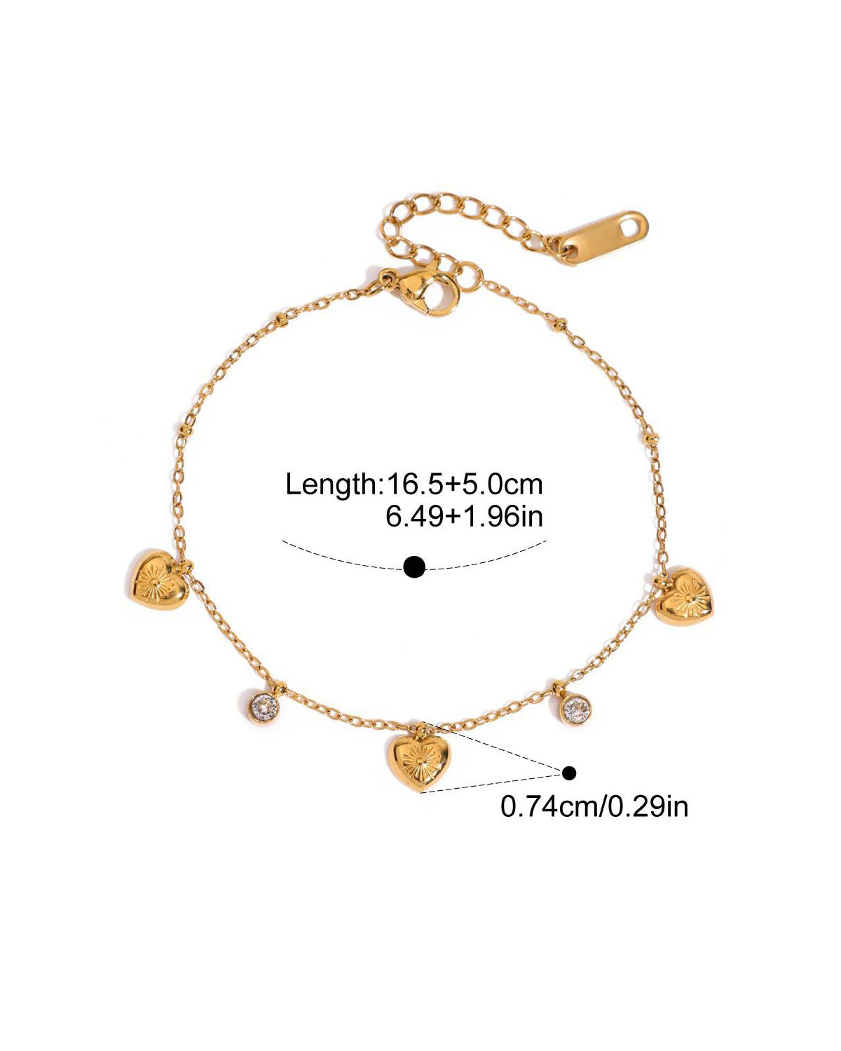 Eternal Love Heart Charm Bracelet