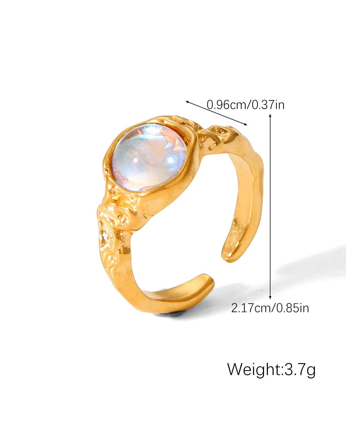 Moonstone Open Ring