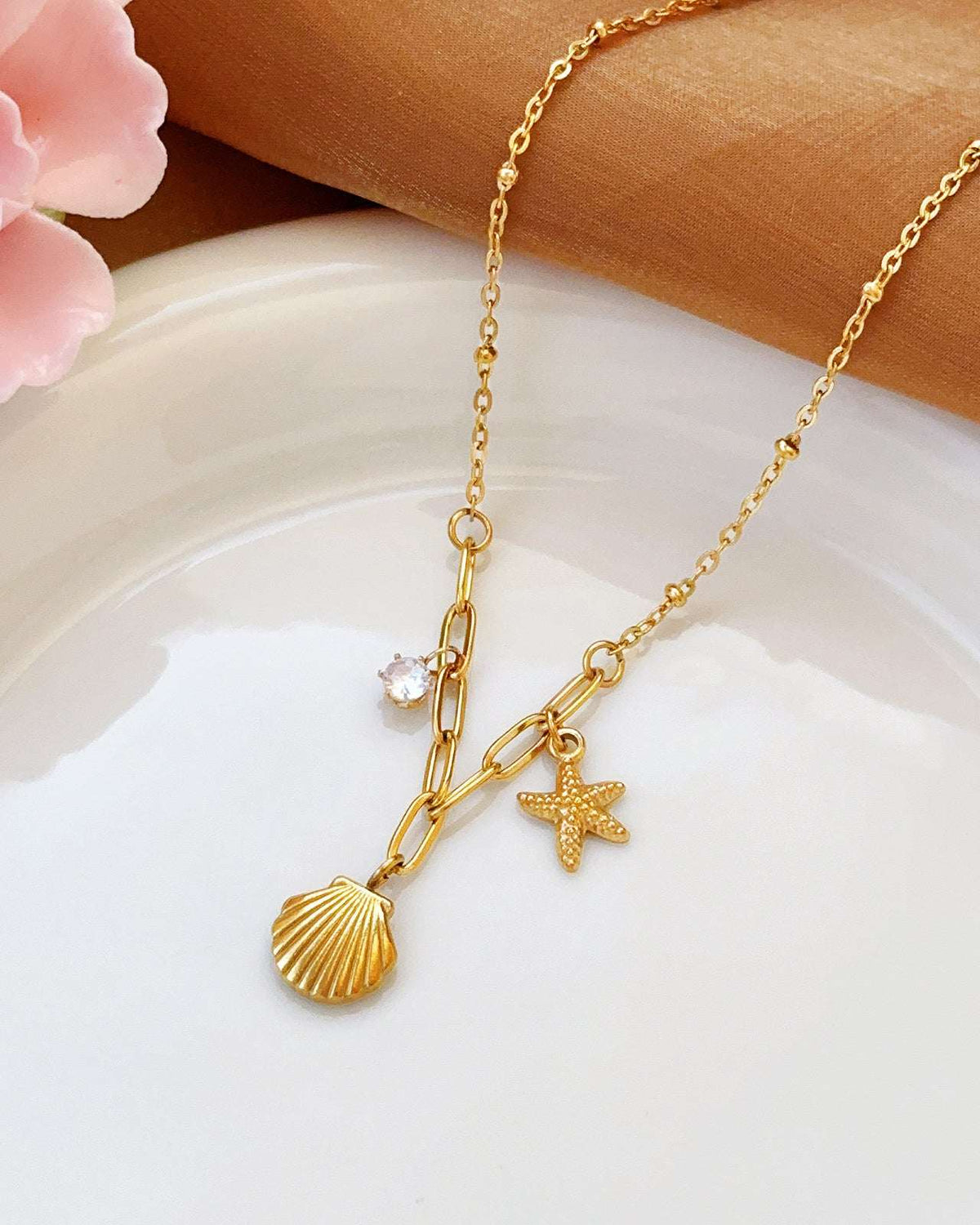 Seashell & Starfish Necklace