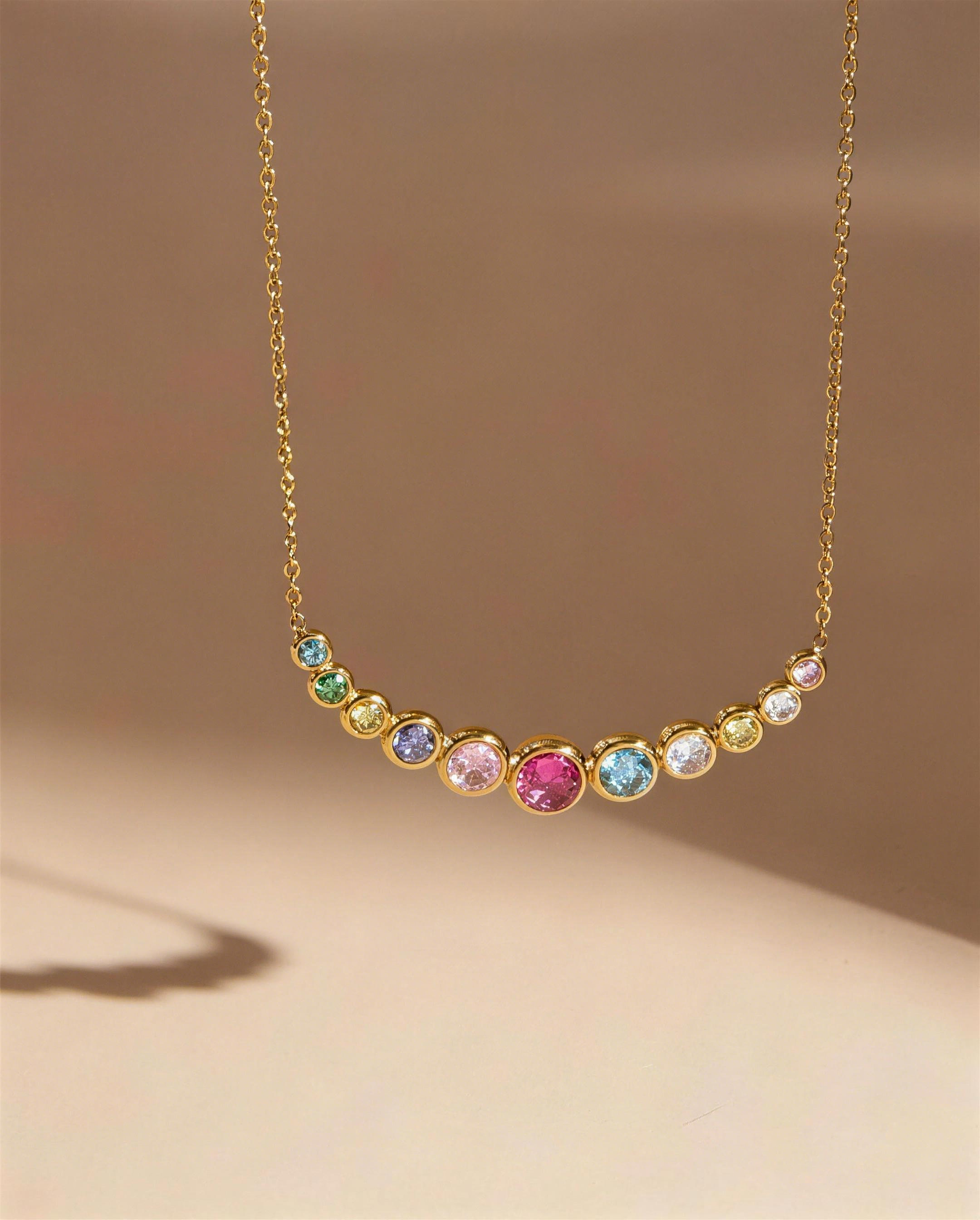 Rainbow Smile Minimalist Necklace