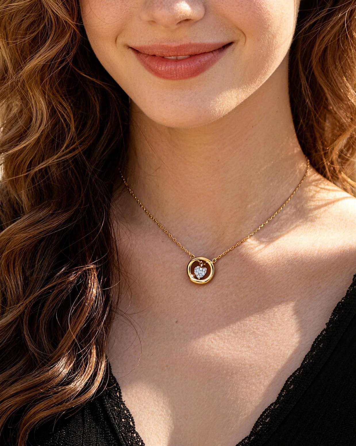 Floating Heart Necklace