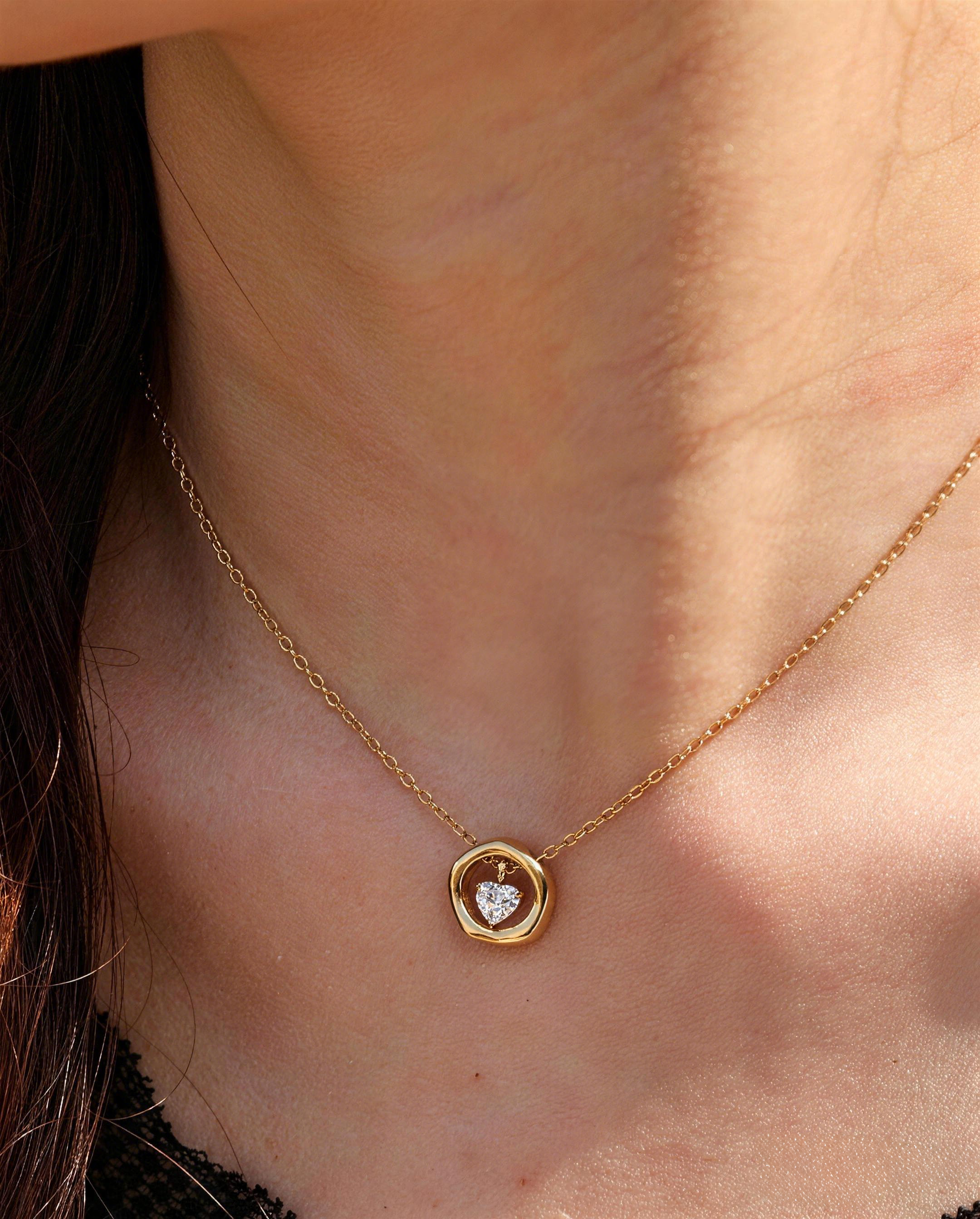 Floating Heart Necklace