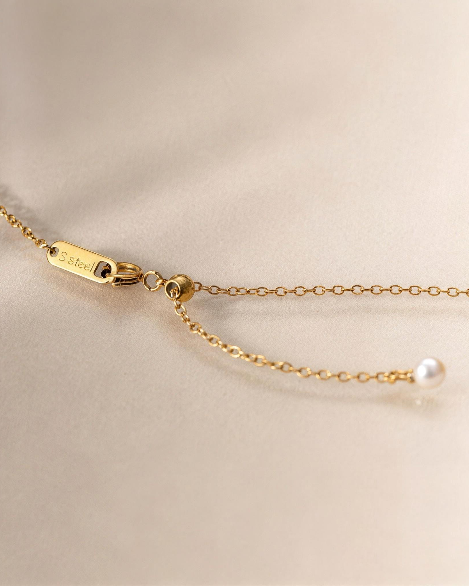 Pearl Zircon Pendant Necklace