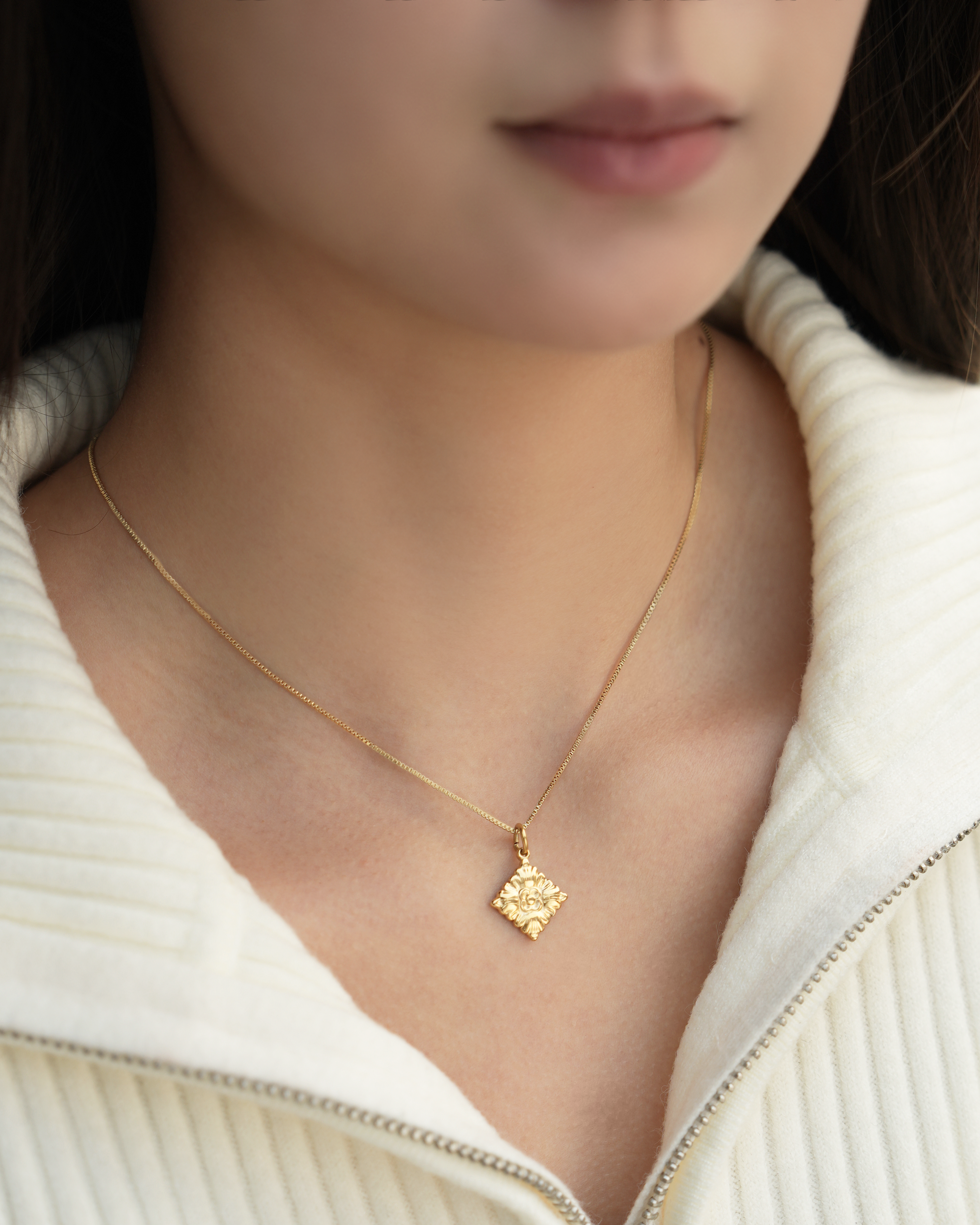 Reversible Baroque Floral Charm